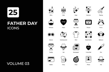 Father day icons collection.