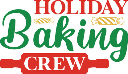 Holiday baking crew vector arts