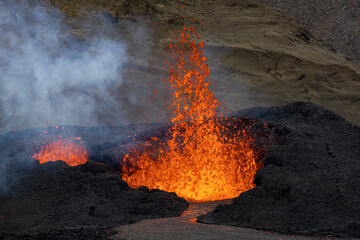 Volcano eruption in Iceland 2022