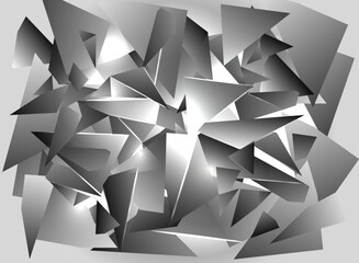 Abstract background vector. Background of grey crystals.