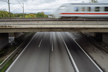 Railway crossing a highway