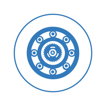 Car bell tools shaft gears icon | Circle version icon |