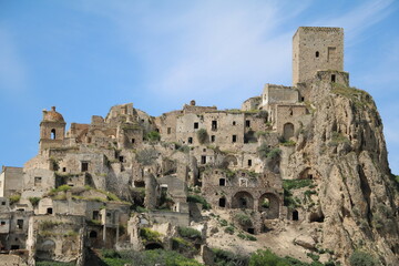 Ruins of the ghost town Craco in Italy 