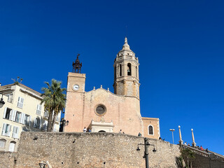 Fototapeta na wymiar Church of Sant Bartomeu & Santa Tecla
