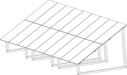 Solar-Battery, frame base, Vector illustration