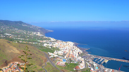 Vista aérea de Santa Cruz de La Palma, España