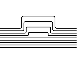 Abstract vector black and white pattern of thin black parallel lines on a white background. Design element for printing, wall decor, web, packaging. Striped background.