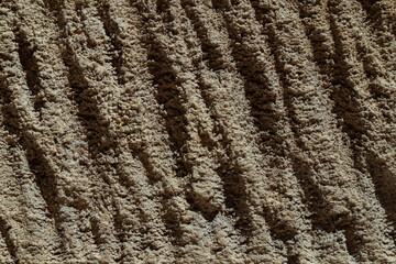 corrugated texture of old cement