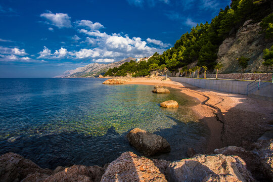 Croatia, Europe, Brela resort, Makarska riviera, Dalmatia, scenic croatian coast ..exclusive - this photo is sold only on adobe stock	