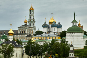 Fototapeta na wymiar Orthodox monastery in Sergiev Posad, Russia