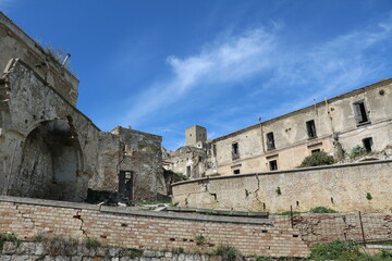 Destroyed ghost town of Craco in Italy