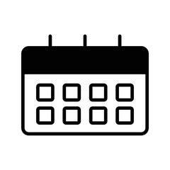 Flat calendar Icon. Calendar on the wall. Vector illustration.