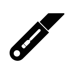 Entry cutter blade tool icon | Black Vector illustration |