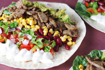 Burrito - typical Texas and Mexican cuisine wrap dish