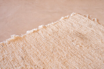 Detalle alfombra blanca y textura cemento fino, fondos