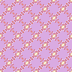 Color geometric pattern with square on pink