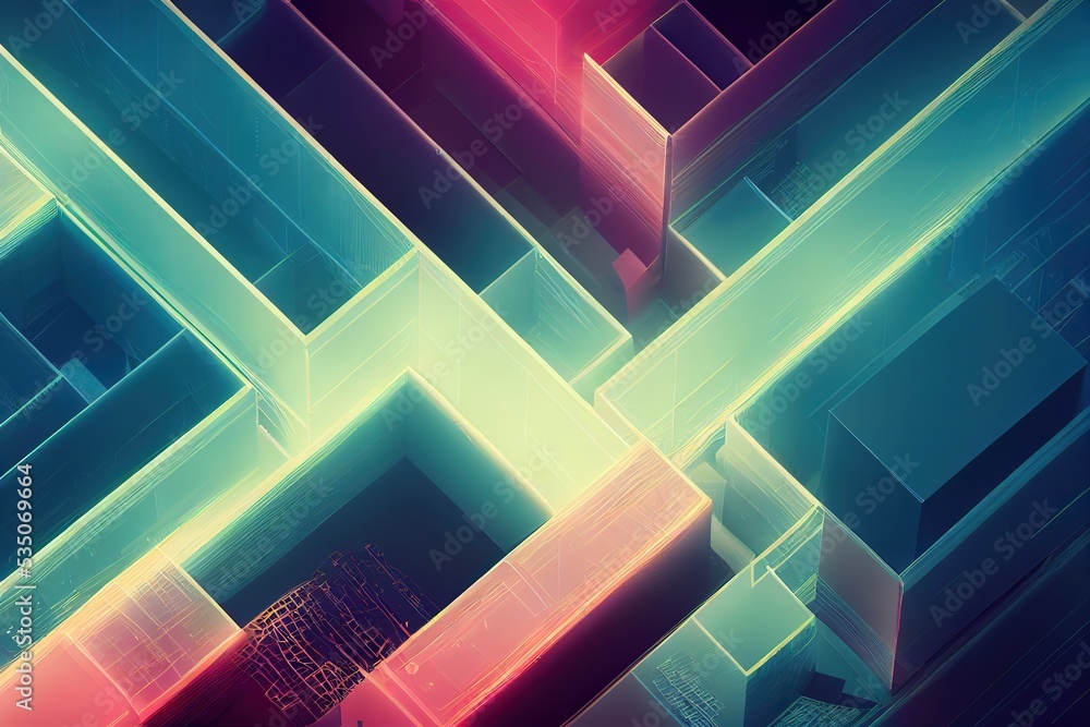 Poster abstract background for design. vector. 3d rendering, raster illustration.