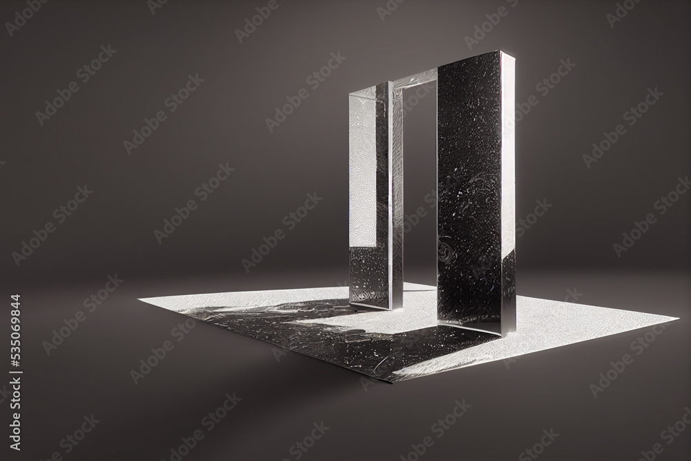 Poster reworked modern architecture photo featuring spacious empty area for text placement. abstract busine