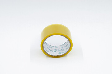 Duct tape on a white background. Duct tape on an isolated white background. Top-drawn tape.
