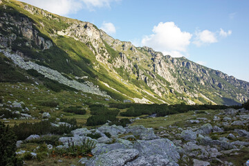 Summer landscape of Rila Mountain near Lovnitsa peak, Bulgaria