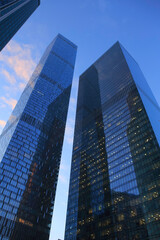Fototapeta na wymiar Glass Facades of Modern Business Center