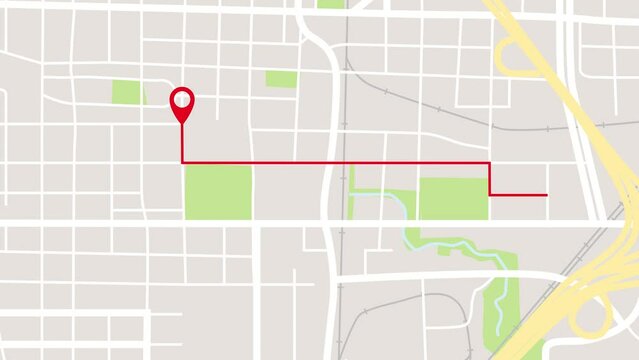 Digital wonderful 4K animation of Oklahoma City of point of destination. GPS animation