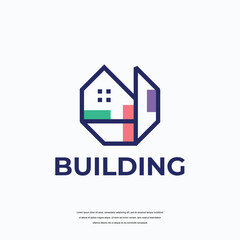 abstract building logo,