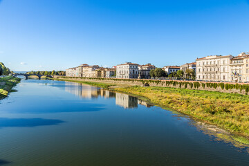 Florence, Italy. Scenic view of the Arno river