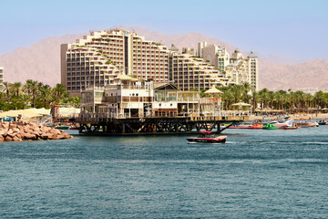 red sea ship harbor in eilat city israel