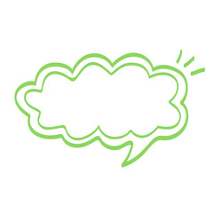 Outline speech bubble. Transparent PNG.