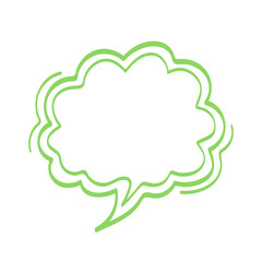 Outline speech bubble. Transparent PNG.