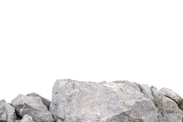 Big rock isolated on white. This has clipping path.