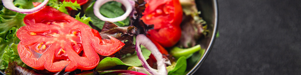 salad tomato red vegetable fresh dish healthy meal food snack on the table copy space food background keto or paleo diet veggie vegan or vegetarian food