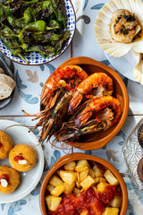 Traditional Spanish tapas selection