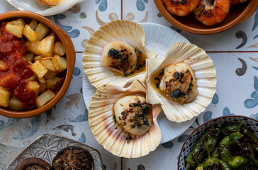Traditional Spanish tapas selection