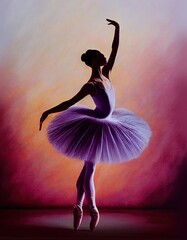 Drawing of a Dancing Girl - Ballerina