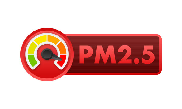 pm2.5 gauge red air quality indicator clip art preview