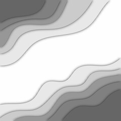 Black and white wave. Abstract paper cut. Abstract colorful waves. Wavy banners. Color geometric form. Wave paper cut. Map line of topography. Map mockup infographics. Vector illustration. eps 10
