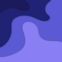 Abstract blue paper cut vector realistic relief. Background template for banners, flyers, presentations. eps 10