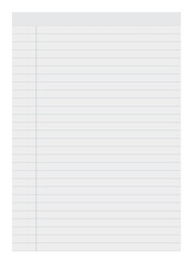 Notebook lined paper background vector