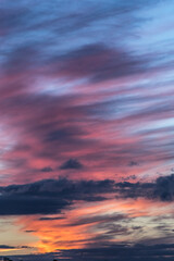 Allassac (Corrèze, France) - Splendide coucher de soleil nuageux