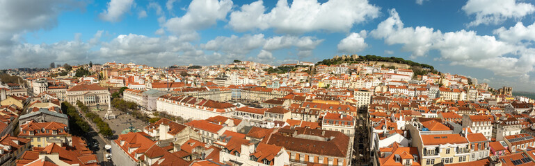 Fototapeta na wymiar Lisbon, Portugal city center skyline in sunny summer day