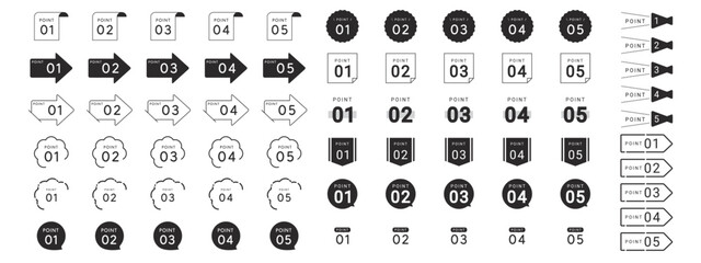 数字　ポイント　あしらい　シンプル