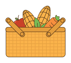 Fototapeta premium basket with food