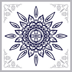 Circle mandala arts isolated on white background.