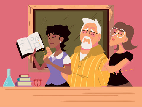 teachers group people