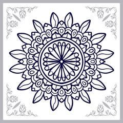 Circle mandala arts isolated on white background.