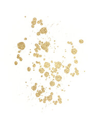 Gold splatter, isolated png transparent background graphic element