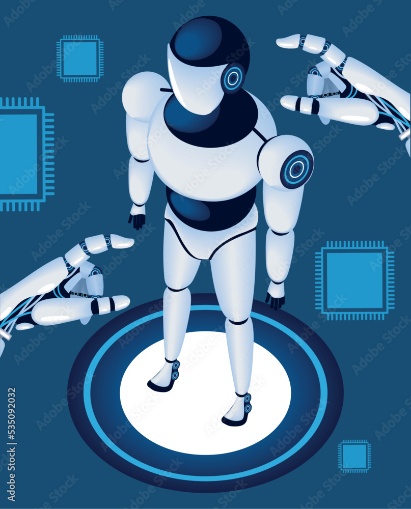 Poster automation robot ai technology