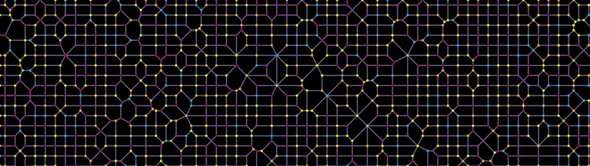 Vector futuristic tech background. Connected dots. Digital network concept